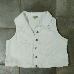 Denim White vest